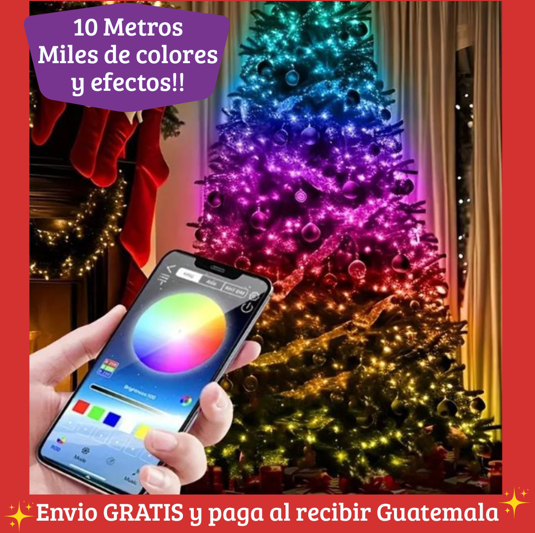 Luces Navideñas inteligentes con control por App: 10 metros