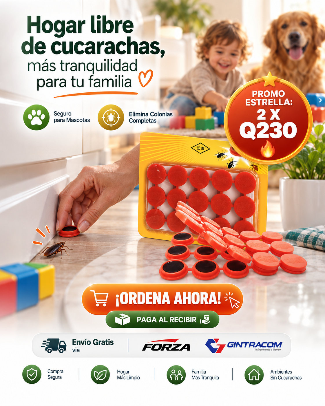 CAPSULAS DE CEBO PARA CUCARACHA