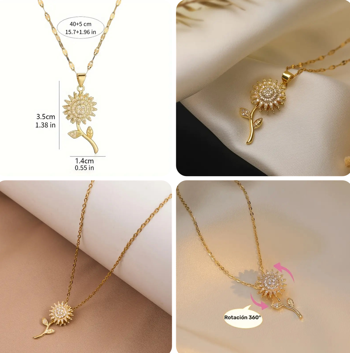 Girasol Giratorio Collar