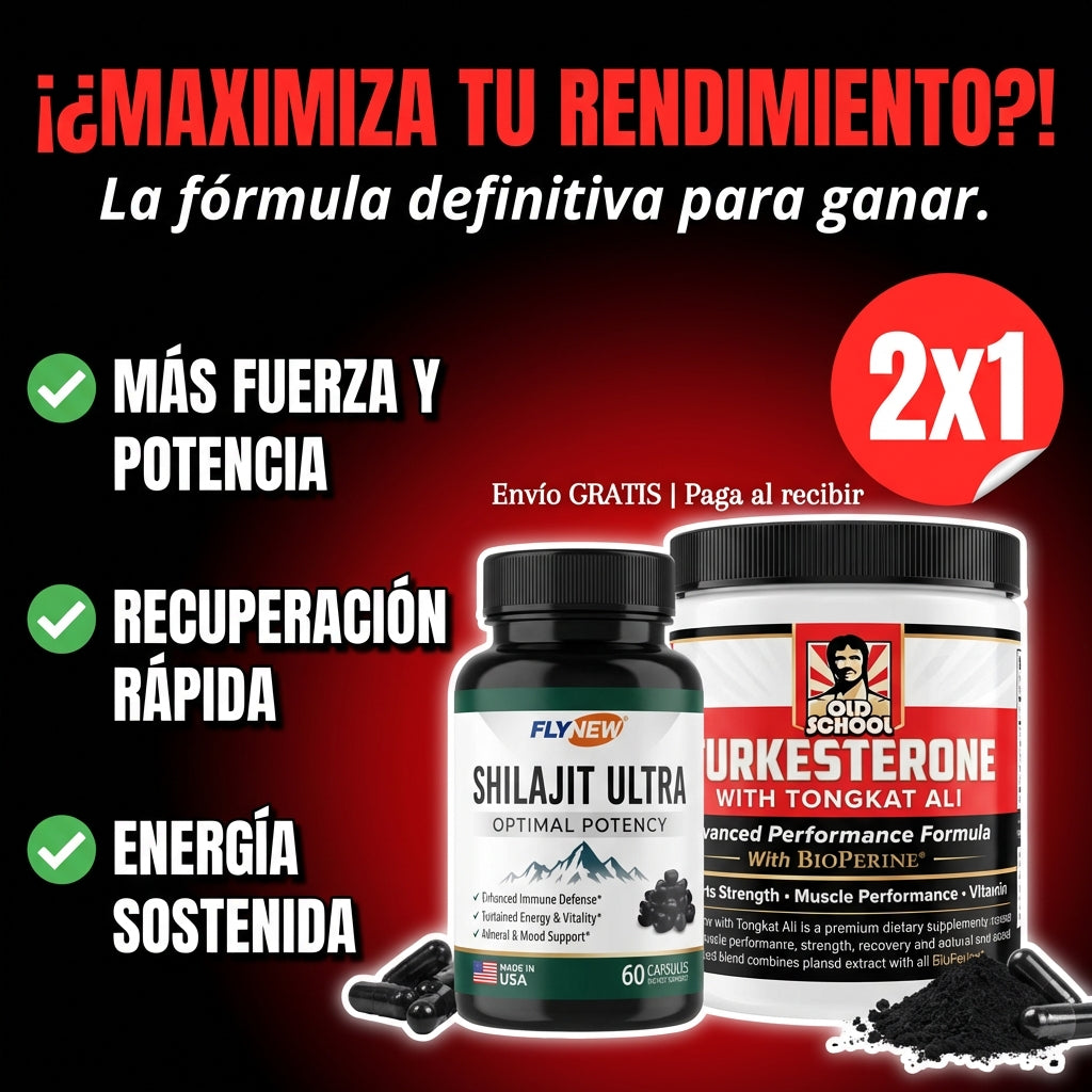 COMBO SHILJIT ULTRA + TURKESTERONE: Potencia y Vitalidad