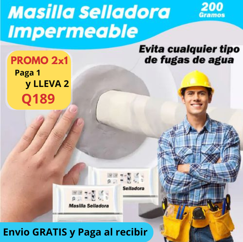 SELLAMAX - 2x1 MASILLA SELLADORA IMPERMEABLE