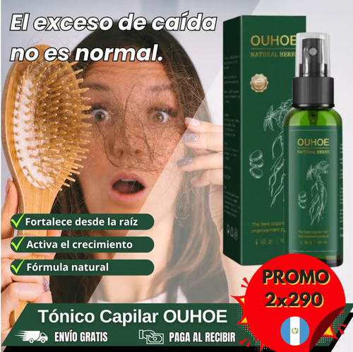 Detén la caída y recupera tu cabello con OUHOE Tonico Capilar🌿