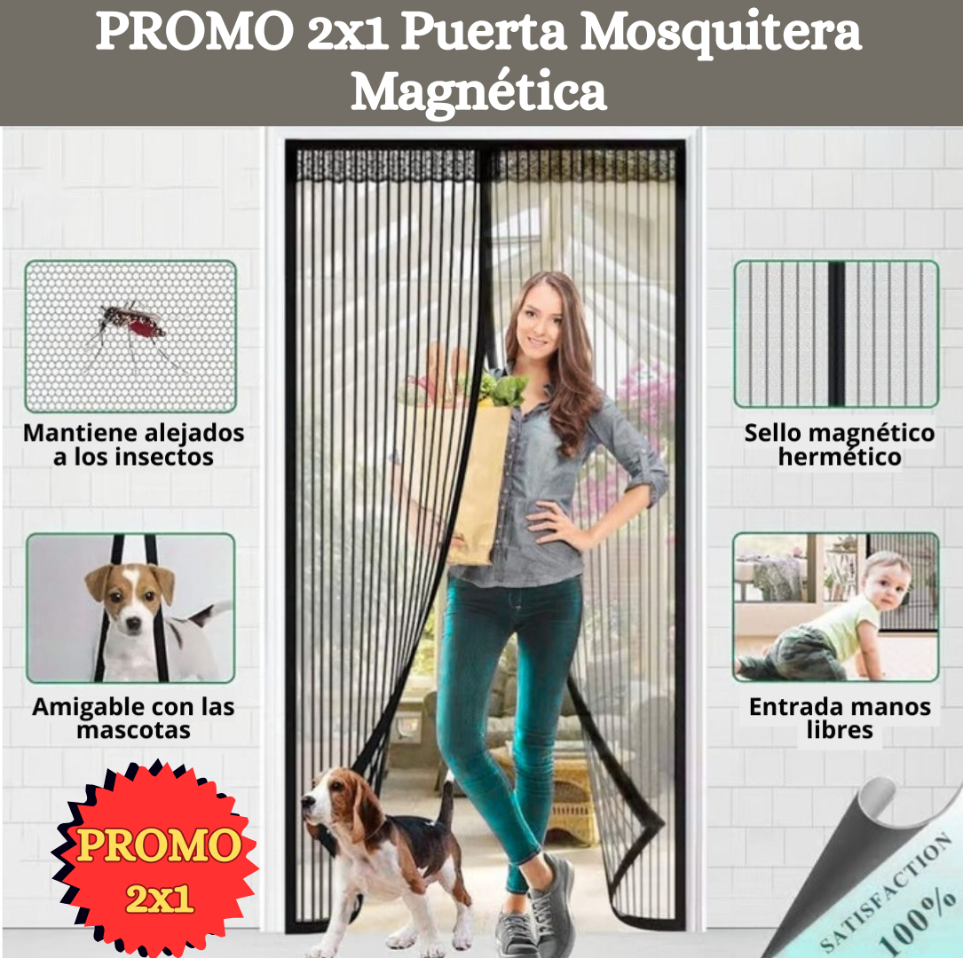 Puerta Magnética Anti Mosquitos – Mantén tu hogar libre de insectos🦟