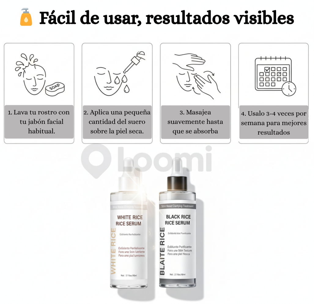 COMBO EXFOLIANT BLACK RICE , WHITE RICE